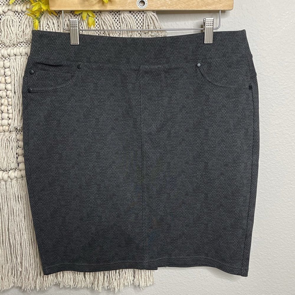 Liverpool Grey Herringbone Skirt